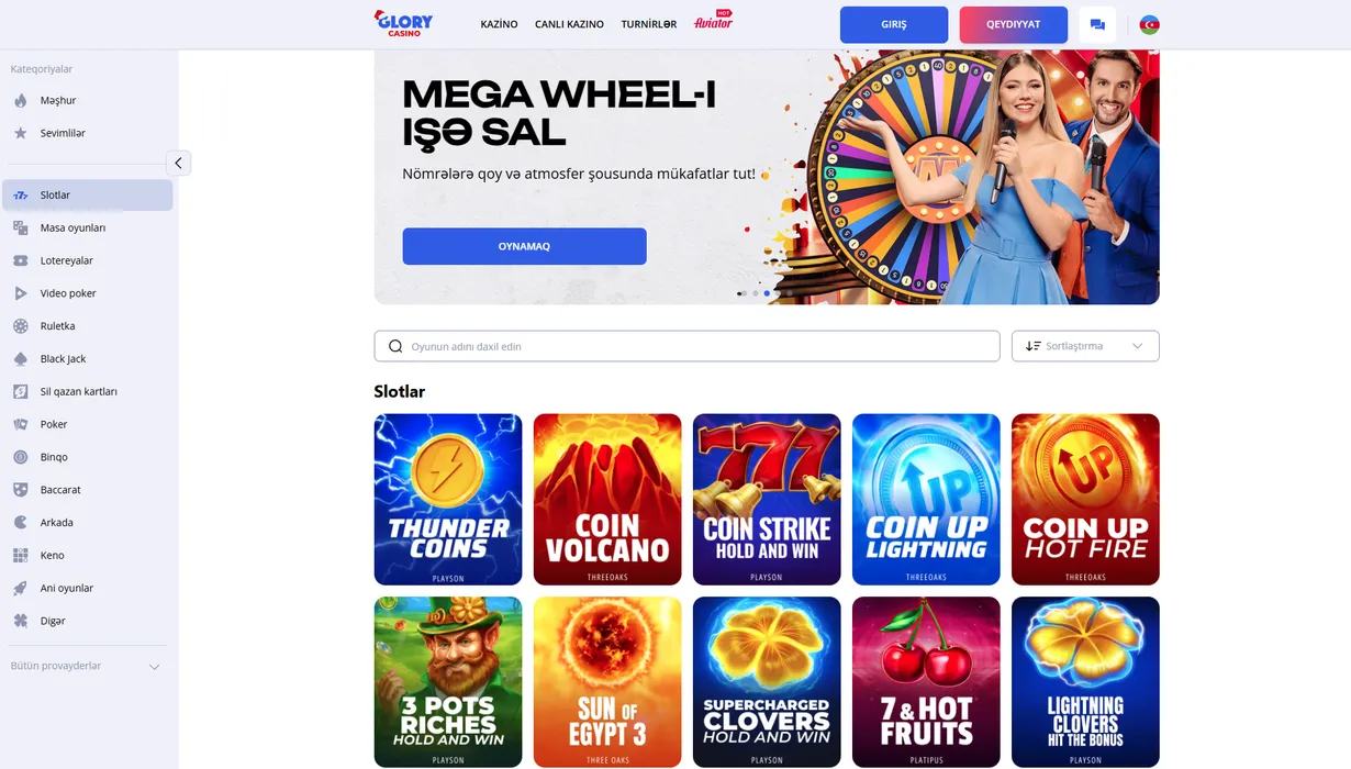Glory Casino da geniş oyun seçimləri Glory Casino da geniş oyun seçimləri